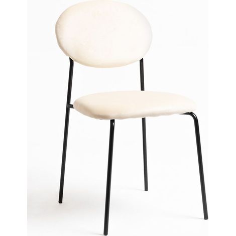 Sillas Comedor - Silla Mida Black Terciopelo - Beige (1/5)