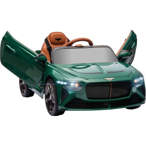 Bentley Bacalar Licensed 12V Kids Electric Car, with Remote Control, Horn, Lights, Music, Suspension Wheels, Green