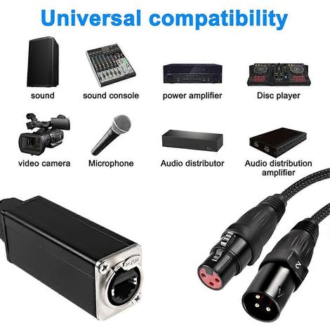 DMX512 XLR Stecker/Buchse auf RJ45 Buchse Ethernet-Extender (1/5)