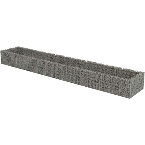 Jardinière,Lit surélevé à gabion Acier galvanisé 540x90x50 cm CFW71496 (1/5)