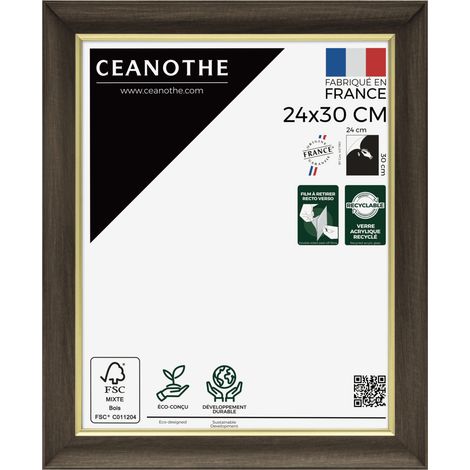 Cadre photo Luna ébène doré 24x30 cm (1/5)