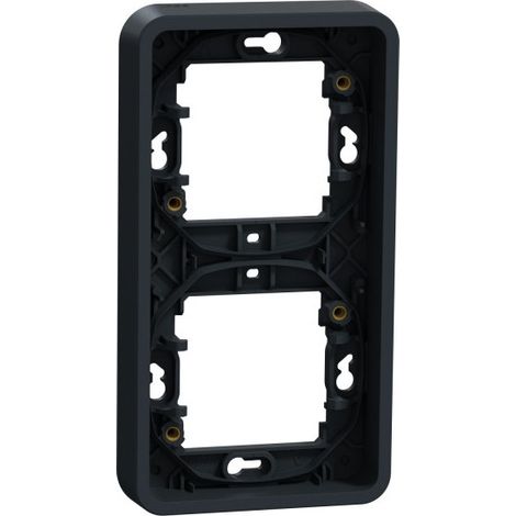 Schneider MUR34151 Mureva Styl - 2-unit vertical frame - recessed - IP55 - IK08 - gray (1/3)