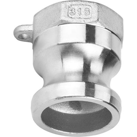 Raccord Camlock Type A DN20 - 1 Pièce - Acier Inox 316 - Filetage Femelle 3/4" - Pour Pompe et Tuyau - Argent (1/5)