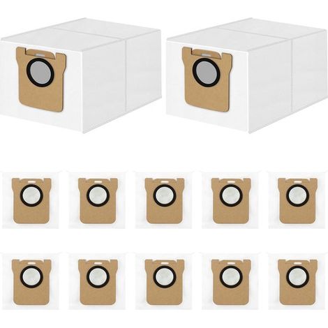 12 bolsas para aspiradora Xiaomi X10+/X20+, X20 Pro/Max, Dreame L20/L10s/L10/L10s Pro/L50 Pro Ultra, L20 Ultra/X40/X50 Ultra Complete (1/5)