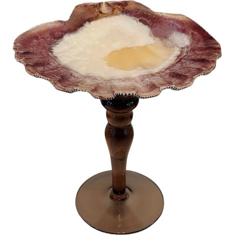Verre à vin à pied en coquillage naturel, verre artistique en coquillage irrégulier, décoration intérieure.