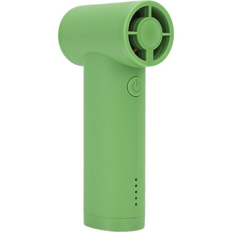Ventilateur turbo portable 40 000 tr/min, 5 vitesses, batterie rechargeable USB-C 5 000 mAh, idéal pour les voyages et les activités de plein air (vert). (1/5)