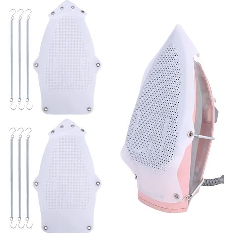 2pcs Protège-semelle de Fer à Repasser, Protège-fer Blanc avec Crochets pour Fer Électrique Protecteur Vêtements Empêche Les Brûlures Adhérences et Roussissures du Tissu (1/5)