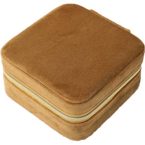 Boîte à bijoux, petit organisateur de bijoux de voyage, valise de rangement pour colliers, boucles d'oreilles, bracelets, bagues, boîte à bijoux en velours léopard, boîte cadeau pour bijoux (1/5)