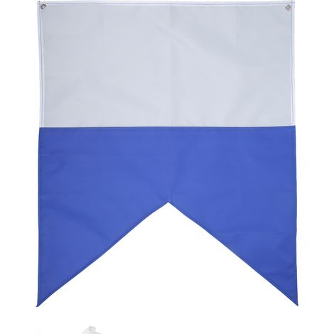 Drapeau de Plongée 70x60cm Polyester Léger - Couleurs Vives Bleu et Blanc pour Apnée et Sports Sous-Marins (1/5)