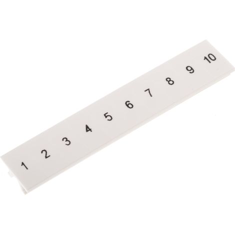 Barrette de marquage Phoenix Contact, série ZB5.LGS :01 -10 pour Borniers rail DIN ( Prix pour Paquet de 5 )
