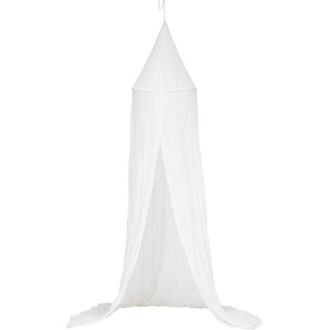 Ciel de lit double gaze de coton blanc (1/4)