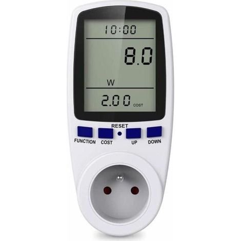 Prise Compteur d'énergie Numérique,Prise de Consommation Electrique Surveillance de l'énergie pour les Gros Appareils (1/4)