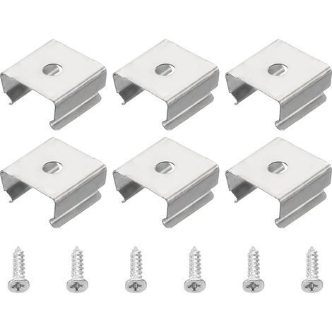 Corde Luminaire Montage Agrafes, Mur Canal Montage Support Accessoires pour 13mm à 15mm LED Néon Bande, Inox Acier, Paquet de 50 (1/5)