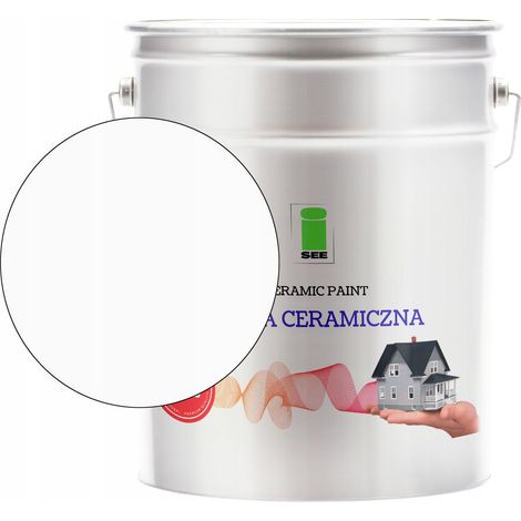 Peinture latex blanche pour murs, blanc neige, résistante aux taches, lavable, 10 L, 89 couleurs (1/5)