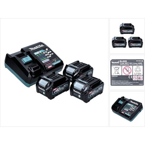 Makita Power Source Kit 40 V max. avec 3x BL 4025 batterie 2,5 Ah XGT ( 3x 191B36-3 ) + DC 40 RA chargeur rapide XGT LXT ( 191E07-8 ) (1/5)