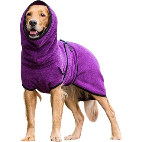 Manteau de bain absorbant pour chien, peignoir séchage doux pour petit chiot, vêtement chaud après bain, cape éponge confortable (1/2)