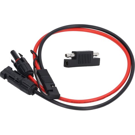 Câble adaptateur pour panneau solaire vers SAE, connecteur PV, rallonge solaire avec capuchon étanche, calibre 10 AWG, longueur 0,60 m (1/5)