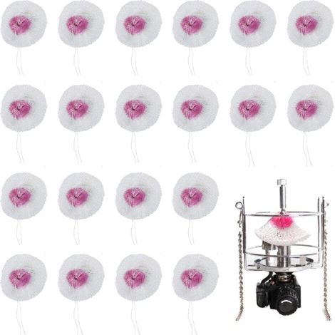 Manchons de Lampe à Gaz Universels de Rechange pour Lampe à Gaz à Incandescence Manchons de Kérosène en maille pour Camping, Randonnée, Camping - Blanc et Rose (1/5)