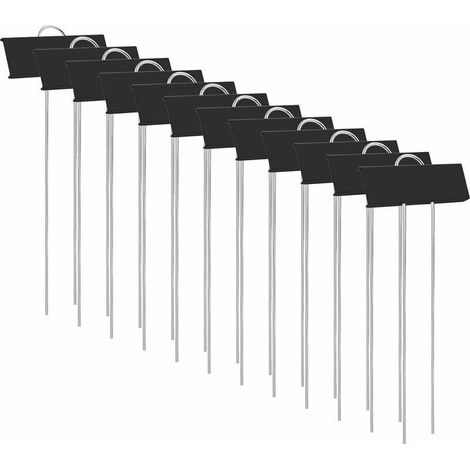 Étiquetage des plantes,Marqueurs Etiquettes Plante de Pépinière , 12 Pcs Etiquette Jardin Métal Durable Antirouille Étiquettes Potager Marqueur pour Fleur Légumes Graine Jardin Pépinière (Noir) (1/4)