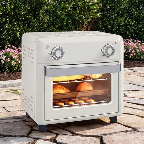Friteuse à air chaud 10 L 1000 W avec commandes rotatives crème (1/5)