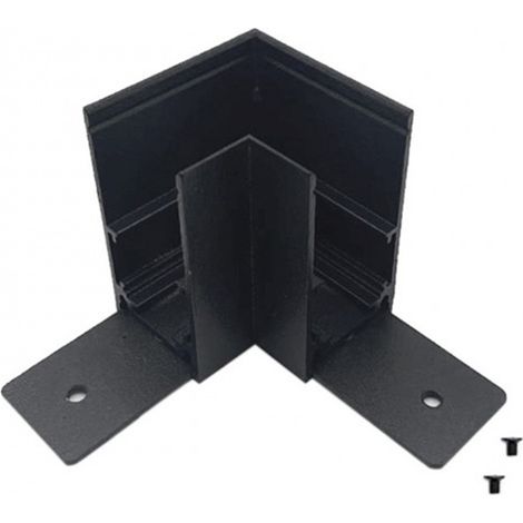 TRADE SHOP - Connettore Giunzione Angolare Nero Per Collegamento Binario Magnetico Da Esterno Gf-3-l -