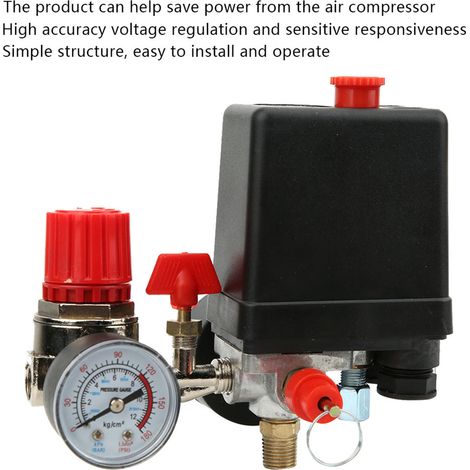 Pressostat collecteur à 4 trous régulateur de décharge manomètres accessoires compresseur d'air (1/5)
