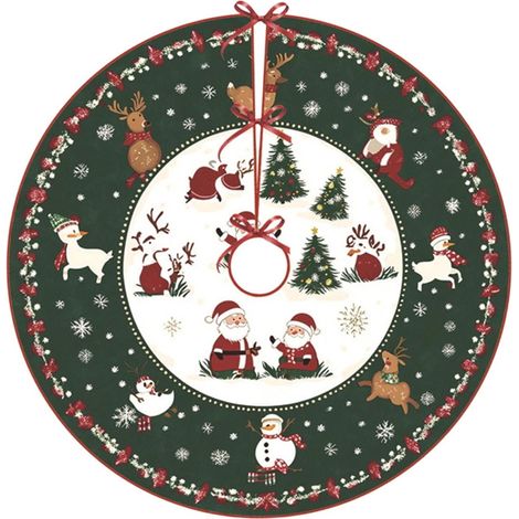 Ardoise De Sapin De Noël - 60 Cm - Polyester - Imprimé Haute Définition - Pour Sapins Petits Et Moyens - 1 Pièce (1/5)