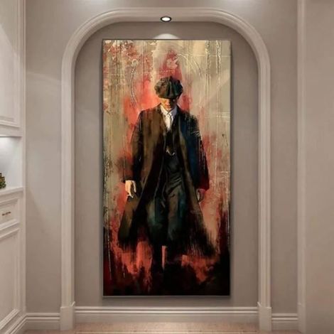 Impression sur Toile Peaky Blinders Graffiti Art Peintures Impression sur Toile Art Affiches et estampes Decor 50x100cm sans Cadre