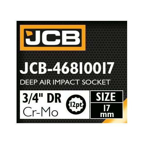 Adaptador de impacto profundo 3/4" 17mm (12 puntas)