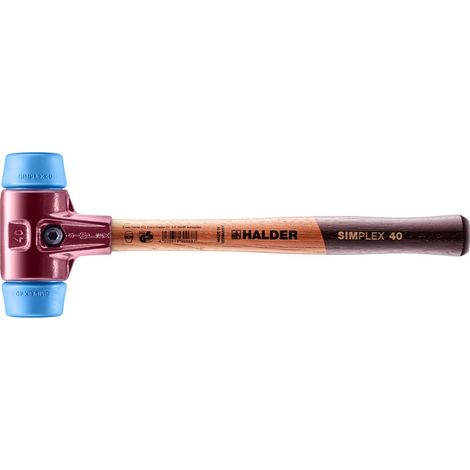 HALDER SIMPLEX Schonhammer Ø 40 mm TPE-soft blau mit Tempergussgehäuse (1/5)