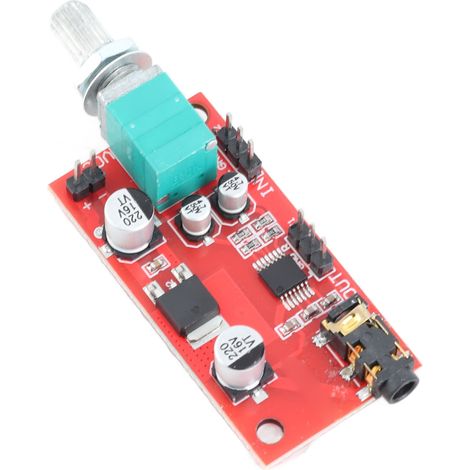 Mini-Verstärkermodul für Kopfhörer, 3,5-mm-Schnittstelle, Kopfhörer-Vorverstärkerplatine, 3–12 V DC-Netzteil, MAX4410 (1/5)