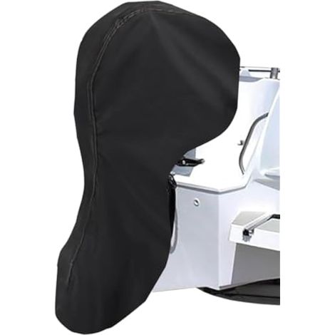 Housse pour moteur hors-bord 15-20 CV (150 x 125 cm) en tissu Oxford imperméable avec cordon et fermeture éclair, résistant aux UV (1/4)
