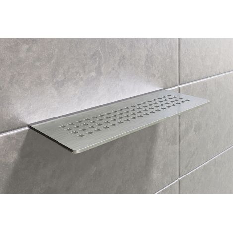 Tablette SQUARE W-S1 SCHLUTER Acier Inoxidable brossé "EB" (1/2)