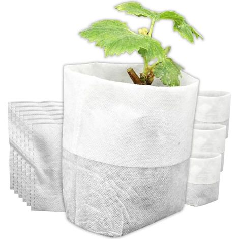100 pièces (12 x 13cm) Sacs de Culture de pépinière, Sacs de Plantes, Sacs de Culture de Plantes Sacs de Culture en Tissu Non tissé, Pots de Culture de semis Sacs de Culture (1/5)