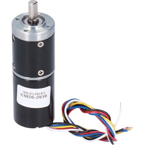 Moteur sans balais DC avec réducteur planétaire à couple élevé, capteur intégré, CM28-2838 12V 220 tr/min (1/5)