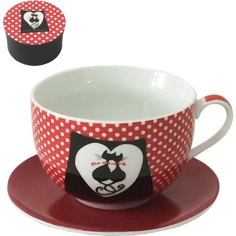 Set bol et sous-tasse Chats