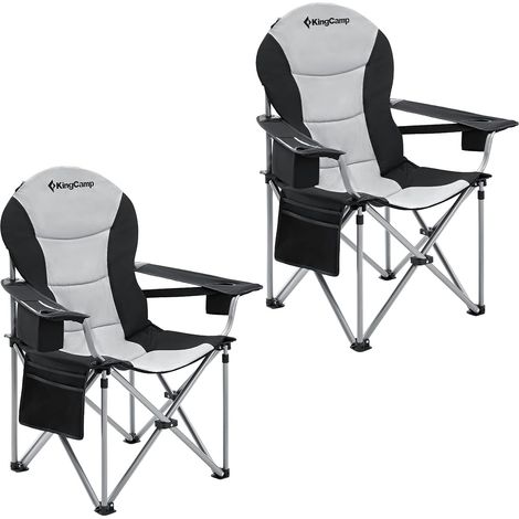 Chaise de Camping Pliante XXL Ergonomique Rembourrée 250 kg (1/5)
