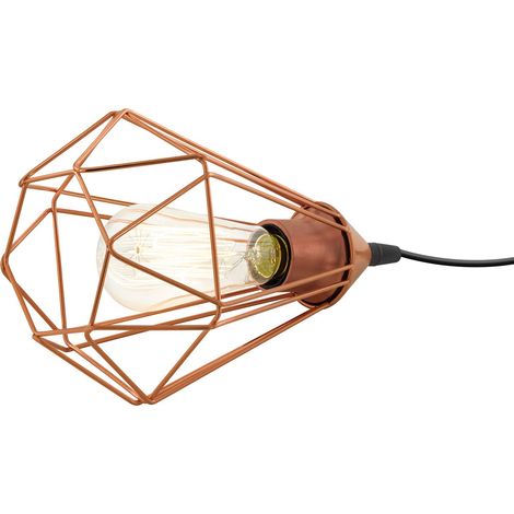 Eglo TARBES Lampada da Tavolo E27. 60 W, Rame, 17.5 x 17.5 x 26.5 cm (1/5)