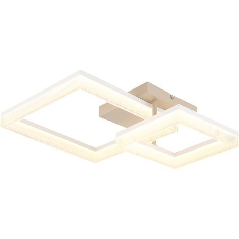 Plafonnier moderne Zara brun sable carré - 48047D (1/3)