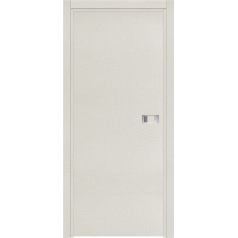 Bloc-porte Miro avec poignée Exclusive grise, H.204 x l.63 cm, aspect textile perle  - Reivilo