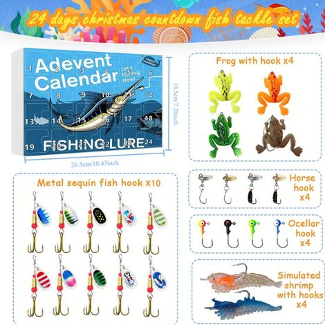 Popular Christmas Advent Calendar 2026 - Fishing Theme - Fishing Theme Christmas Advent Calendar -