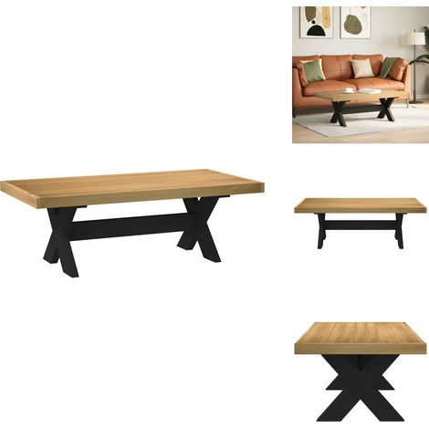 Table basse NOAIN pieds en forme de X 120x60x40 cm massif pin - Table Basse - Tables Basses - Table - Table De Salon (1/5)