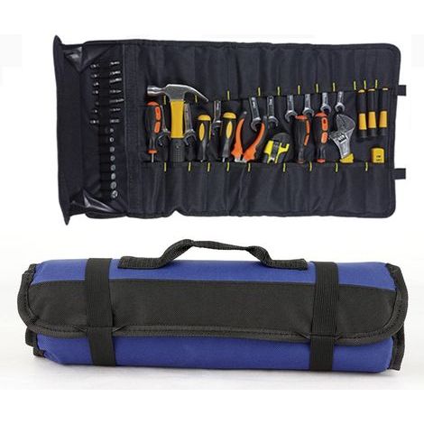 Sac de rangement enroulable - Organisateur outils 58x36 cm - Toile Oxford résistante - Multi-poches pour outils et jardin (1/5)