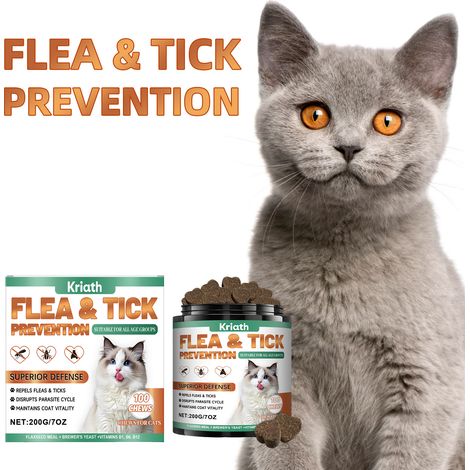 Comprimés à croquer pour le soin du pelage des chats, pour un pelage brillant et un soin quotidien de la peau de votre animal – 200 g (1/5)