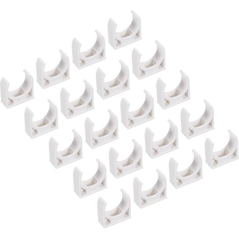 50 Pcs Raccords De Tube En PVC En Forme De U Serre-Câbles Connecteurs Intérieurs 20mm Blancs À Clipser Pour Tuyau Conduit Électrique Aménagement Domestique (1/5)