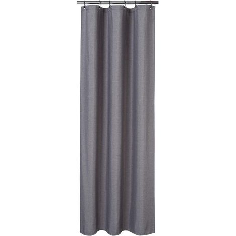 Lin comme Le Lin 240GSM Poids Lourd Rideau de Douche de Décrochage pour Salle de Bain avec Crochets Tissu D'hôtel Lavable,Gris 101 x 183 cm (1/4)
