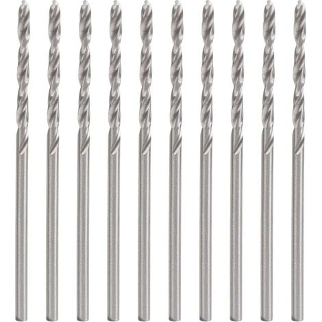 Lot de 10 forets HSS hélicoïdaux en acier rapide avec tige droite 1,75 mm pour fournitures industrielles (1/5)