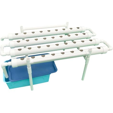 1 Layer Hydroponic Grow Kit mit 36 Pflanzstellen, PVC Erdlose Pflanzenanbau-Systeme mit Wasserpumpe Hydroponische Anzuchtsets für Den Anbau Von Gemüse Und Obst auf Balkonen Garten Terrasse Höfen (1/5)