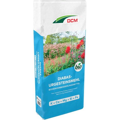 DCM Poudre de roche Diabas 25 kg Adjuvant de sol Améliorant de sol Activateur de sol