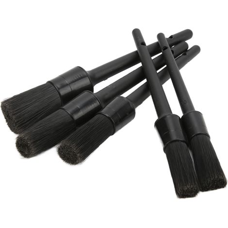 Set mit 5 Autopflegebürsten für die Innen- und Außenreinigung, Motor, Auspuff, Ledersitze, schwarz (1/5)